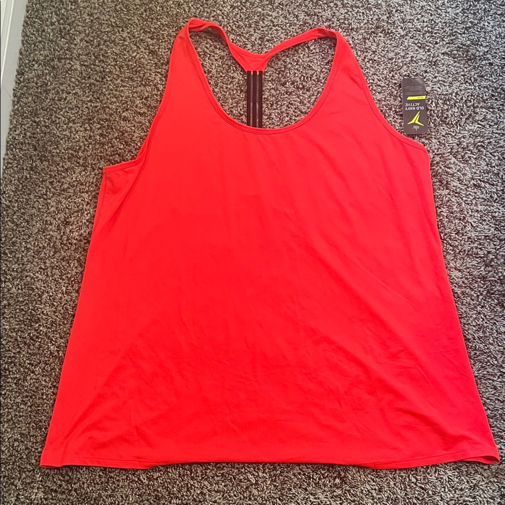 Women's Red Athletic Tank Top
